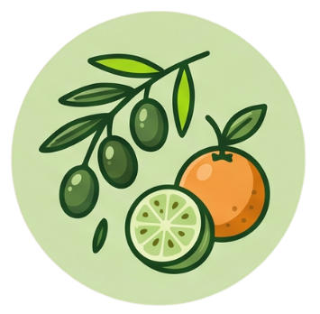 Mixed Mediterranean farming icon